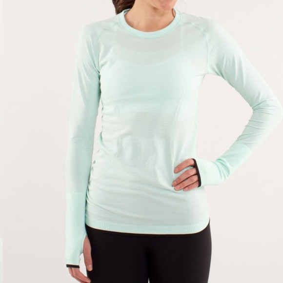 Lululemon Swiftly Tech Long Sleeve Crew Neck 4 Mint Green - Picture 1 of 16